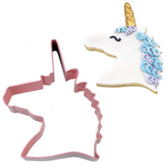 Unicorn Head Pink Cookie Cutter