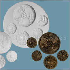 FPC Sugarcraft Vintage Button Silicone Mould