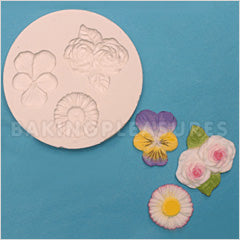 FPC Sugarcraft Viola, Roses & Daisy Silicone Mould