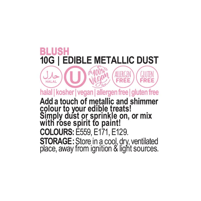 Vivid Metallic Edible Dust Blush 10g