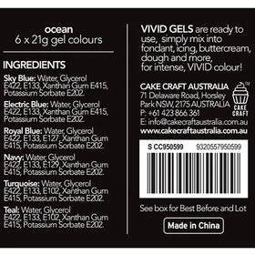 Vivid Gel Colours Ocean 6 Pack