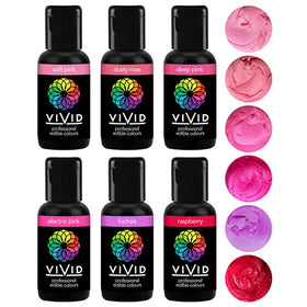 Vivid Gel Colours Pink 6 Pack