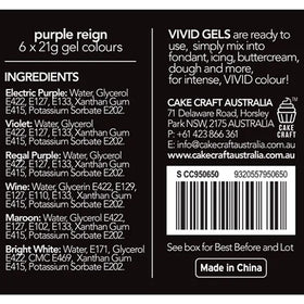 Vivid Gel Colours Purple Reign 6 Pack