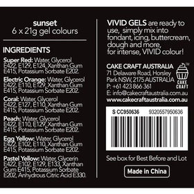 Vivid Gel Colours Sunset 6 Pack