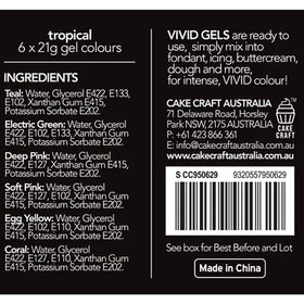 Vivid Gel Colours Tropical 6 Pack