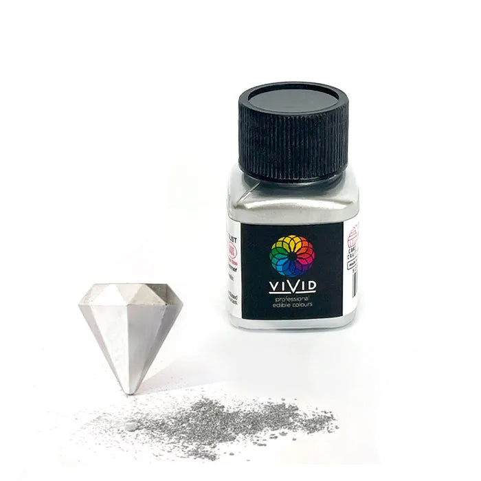 Vivid Metallic Edible Dust Silver 10g