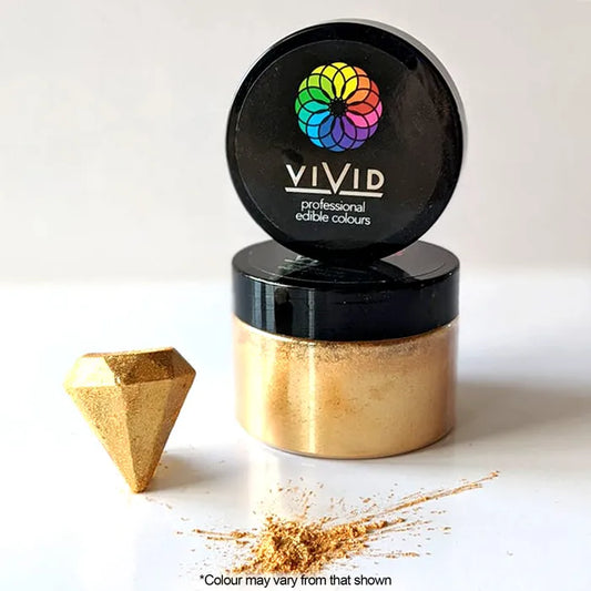 Vivid Metallic Edible Dust Antique Shimmer Gold 50g