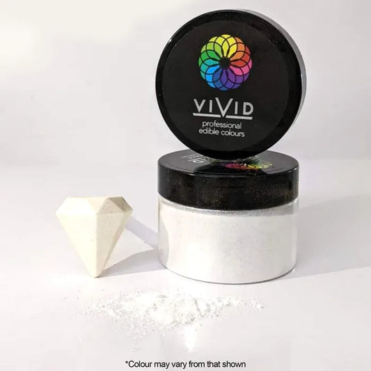 Vivid Metallic Edible Dust Platinum White 50g