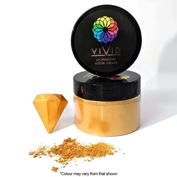 Vivid Metallic Edible Dust Warm Gold 50g