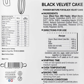 Vizyon Black Velvet Cake Mix 1kg