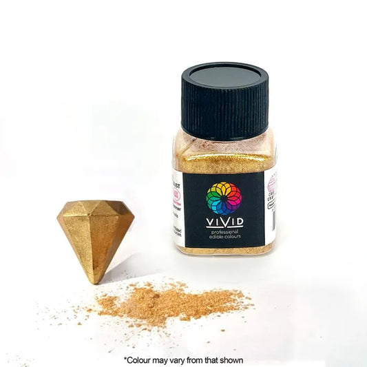 Vivid Metallic Edible Dust Warm Shimmer Gold 10g