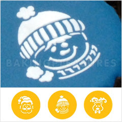 Whimsical Christmas Cookie Stencils 3pcs