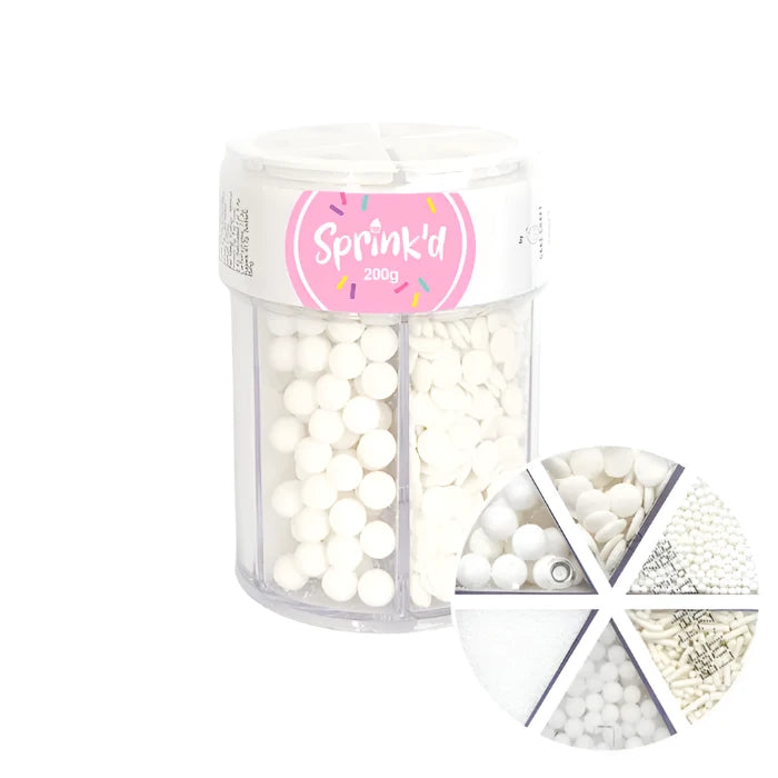 Sprinkd White Sprinkle Mix Jar 200g