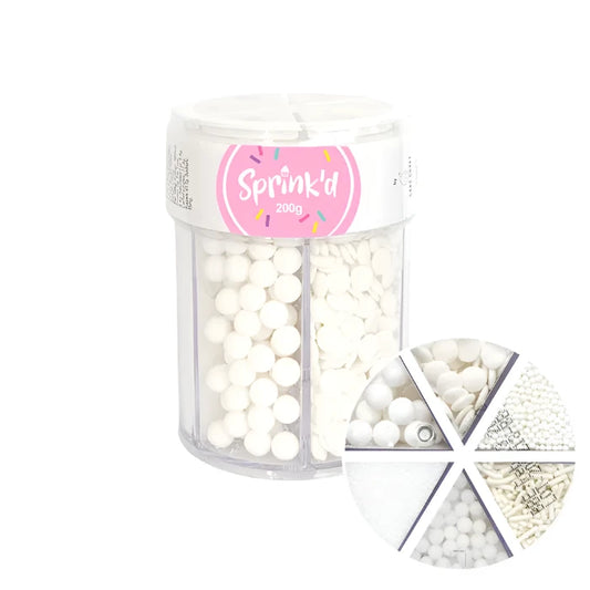 Sprinkd White Sprinkle Mix Jar 200g