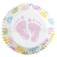 Wilton Baby Feet Baking Cups 75cs