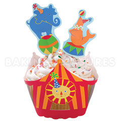 Wilton Big Top Cupcake Wraps & Picks  12pcs