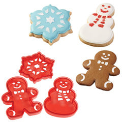 Wilton Christmas Cookie Cutter Stencil Set 3pcs