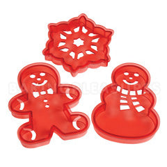 Wilton Christmas Cookie Cutter Stencil Set 3pcs