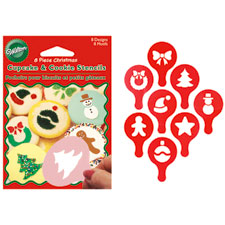Wilton Christmas Mini Stencil 8 pcs Set