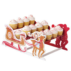 Wilton Christmas Santa Sleigh Mini Cupcake Stand