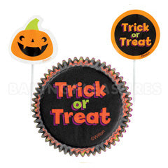 Wilton Halloween Pumpkin Stripe Cupcake Combo 24pcs