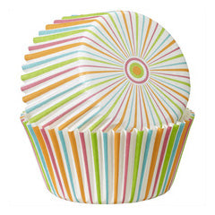 Wilton Multi Color Stripe Baking Cups 75pcs