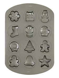 Wilton Non-Stick Christmas Mini Holiday Shaped Pan/Tin