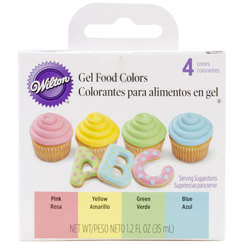Wilton Pastel 4 Gel Food Colour Set