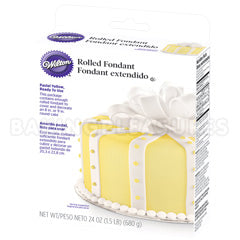 Wilton Pastel Yellow Rolled Fondant 680g (Expires Sept)