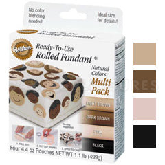 Wilton Rolled Fondant Natural Colours Pack 4