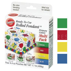 Wilton Rolled Fondant Primary Colours Pack 4