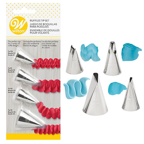 Wilton Ruffle Piping Tip Set 4pcs