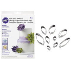 Wilton Succulents Fondant Cut Outs Cutter Set 9pcs