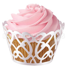 Wilton White Pearl Swirl Cupcake Wrappers 18pcs