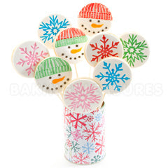 Winter Christmas Cupcake & Cookie Texture Tops 3pcs