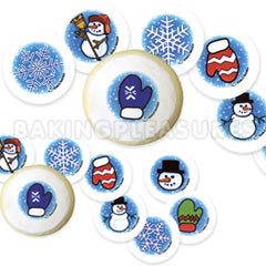 Winter Edible Cupcake Images 9pcs