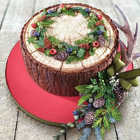 Wreath Leaves & Berries Silicone Mould