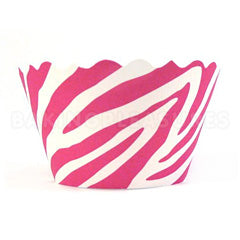 Zebra Pink/White Cupcake Wrappers 12pcs