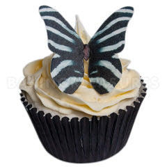 Zebra Print Edible Wafer Butterflies 12pcs