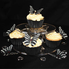 Zebra Print Edible Wafer Butterflies 12pcs