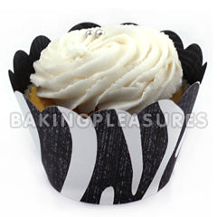 Zebra Stripes Cupcake Wrapper 12pcs (Reversible)